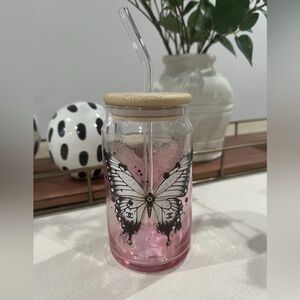 NEW Fashion Brand Butterfly Glass Tumbler
